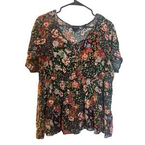 Torrid Floral Baby Doll Top